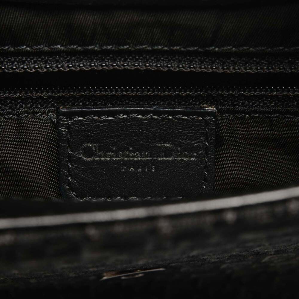 CHRISTIAN DIOR Black Canvas Trotter Shoulder Bag - Picture 9 of 13